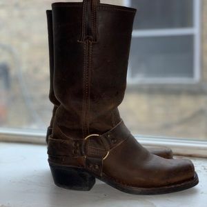 Frye leather harness boots